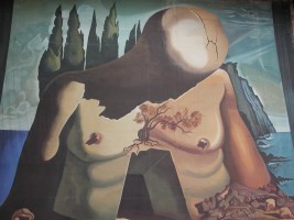 Dali painting: chest with hole