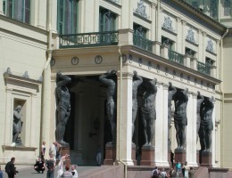 Atlas entryway statues
