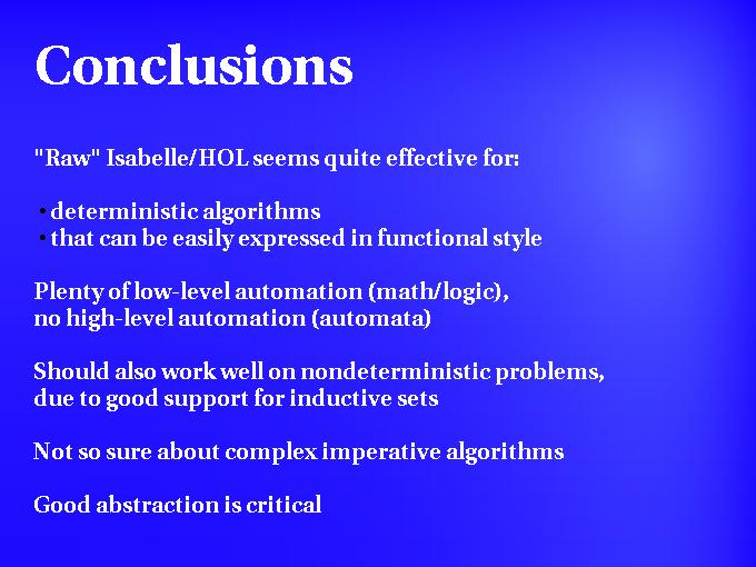 Final Presentation Conclusions